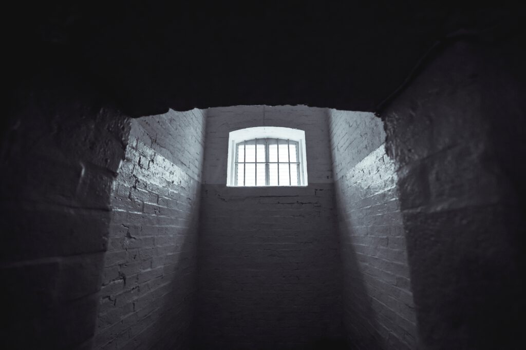 Dark dank prison cell